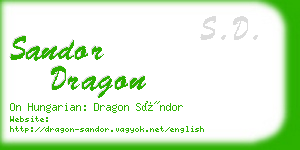 sandor dragon business card